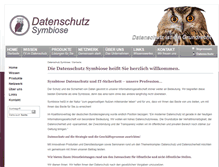 Tablet Screenshot of datenschutz-symbiose.de